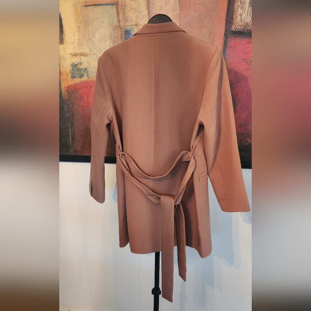 Mare Mare for Anthropologie Camel Longline Blazer Size Small - Picture 6 of 10